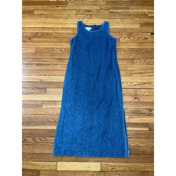 Betsy Lauren Dresses & Skirts - Vintage Betsy Lauren Cottage Core Denim Maxi Dress Women's Size 12